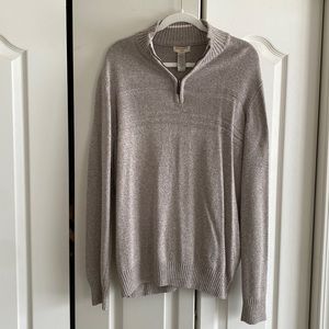 Dockers - Mens Sweater - Quarter Zip - Cream - Large